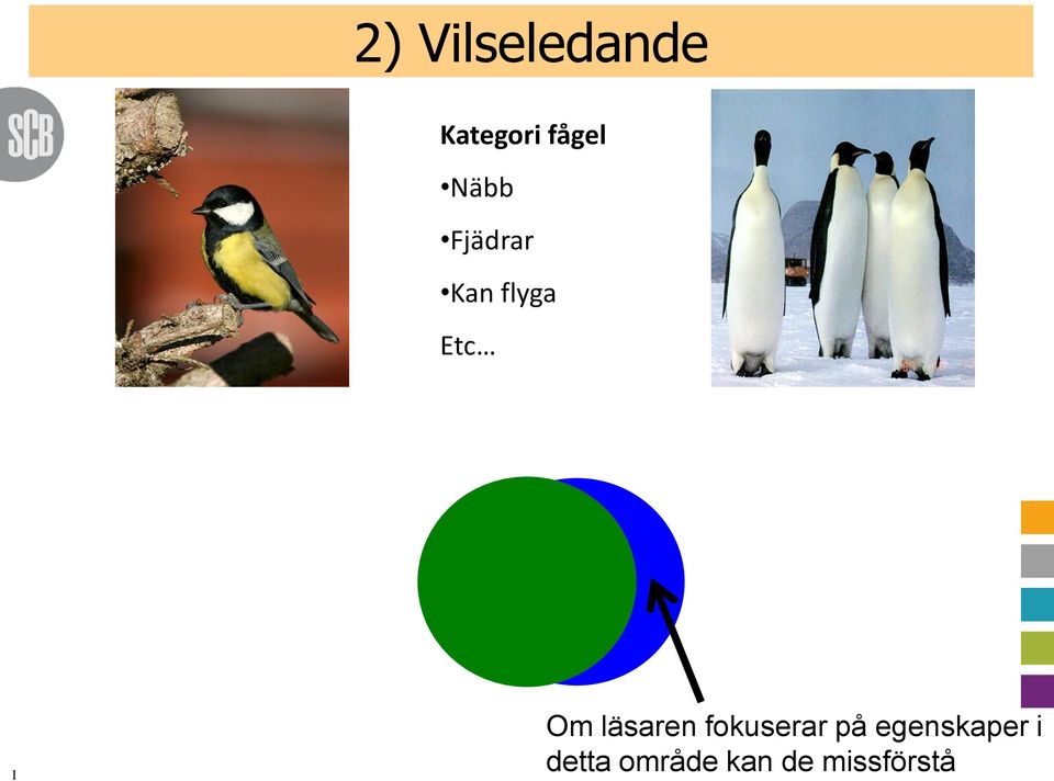 läsaren fokuserar på egenskaper