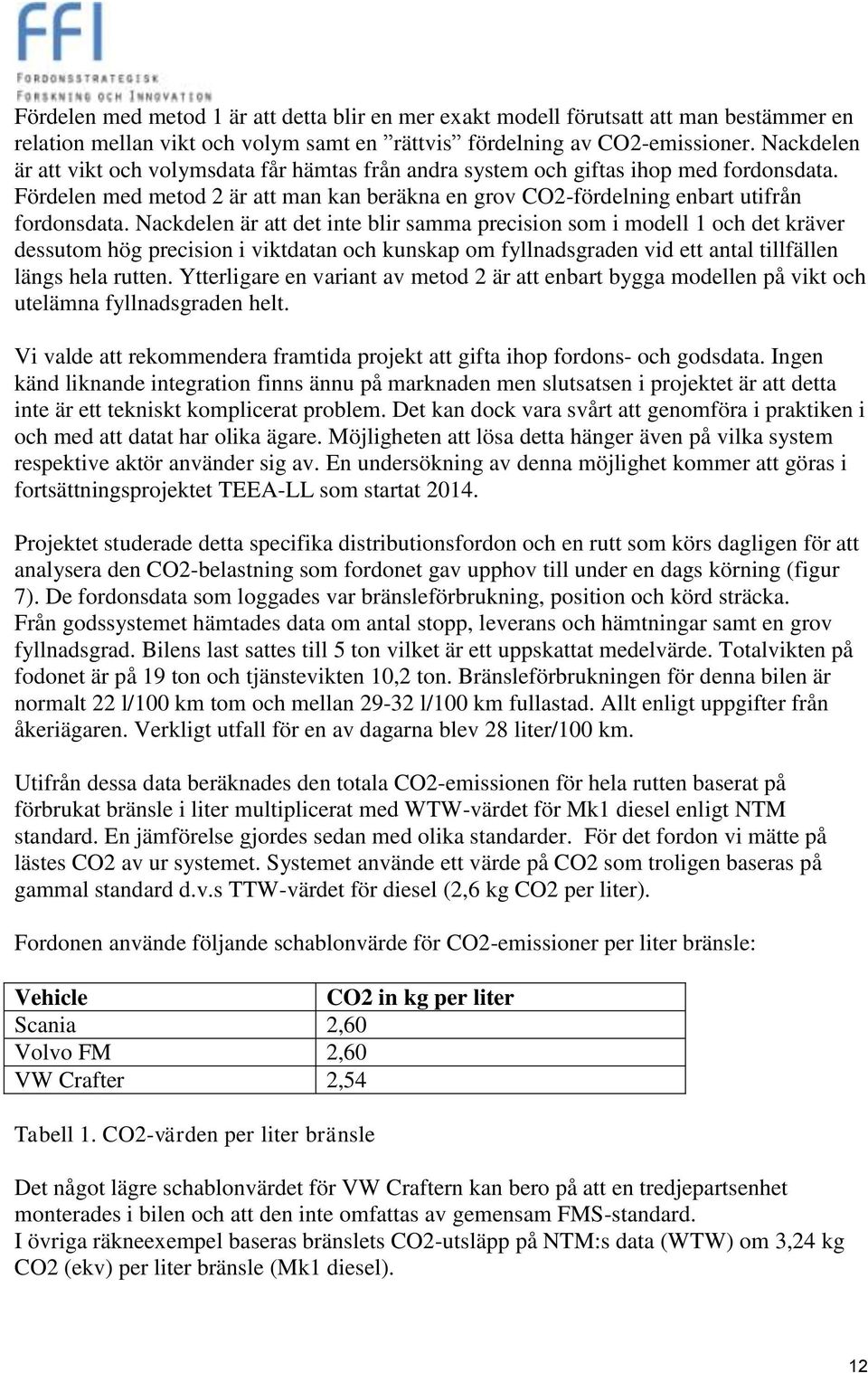 Nackdelen är att det inte blir samma precision som i modell 1 och det kräver dessutom hög precision i viktdatan och kunskap om fyllnadsgraden vid ett antal tillfällen längs hela rutten.