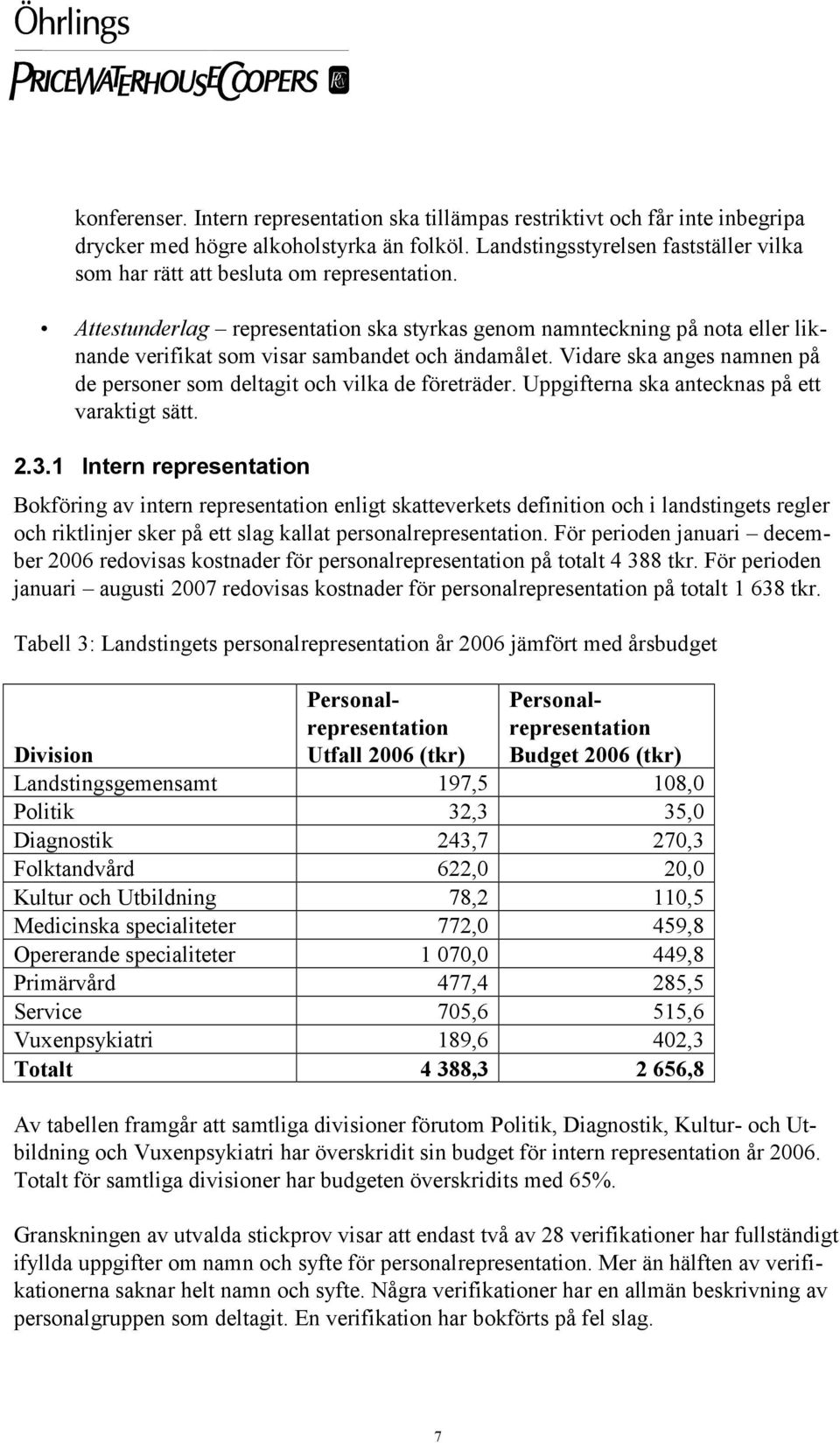 Attestunderlag representation ska styrkas genom namnteckning på nota eller liknande verifikat som visar sambandet och ändamålet.