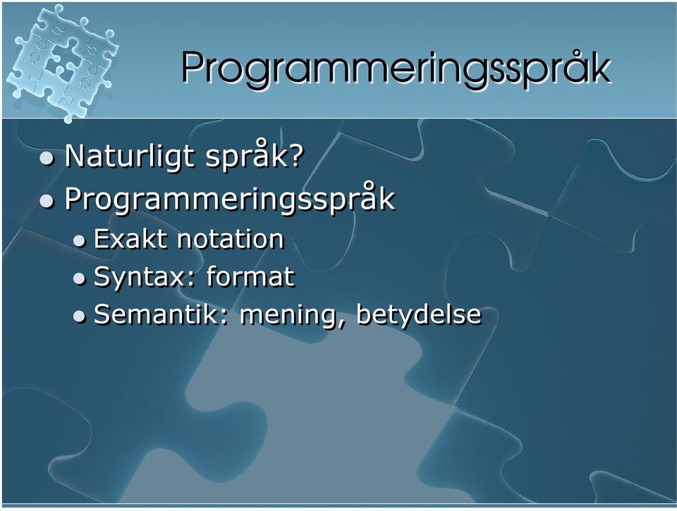 Exakt notation Syntax: