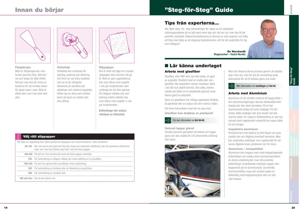 Rekommendationerna är skrivna av våra experter och lätta att följa med hjälp av de stegvisa illustrationerna. Allt för att underlätta för dig som båtägare!