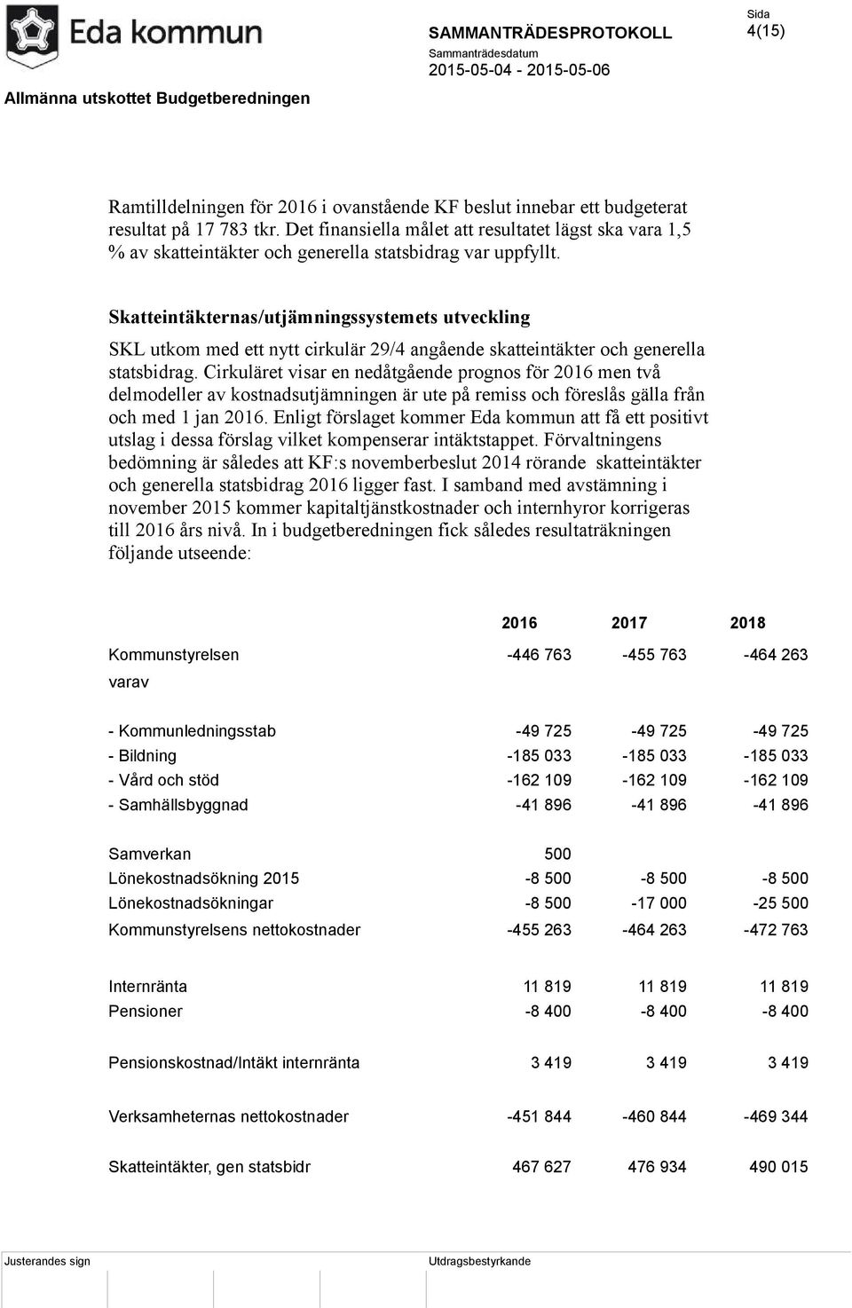 Skatteintäkternas/utjämningssystemets utveckling SKL utkom med ett nytt cirkulär 29/4 angående skatteintäkter och generella statsbidrag.