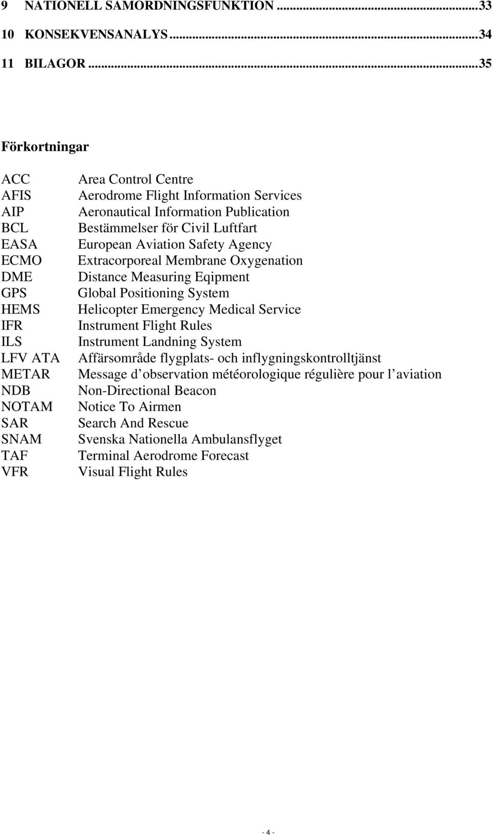 Publication Bestämmelser för Civil Luftfart European Aviation Safety Agency Extracorporeal Membrane Oxygenation Distance Measuring Eqipment Global Positioning System Helicopter Emergency Medical