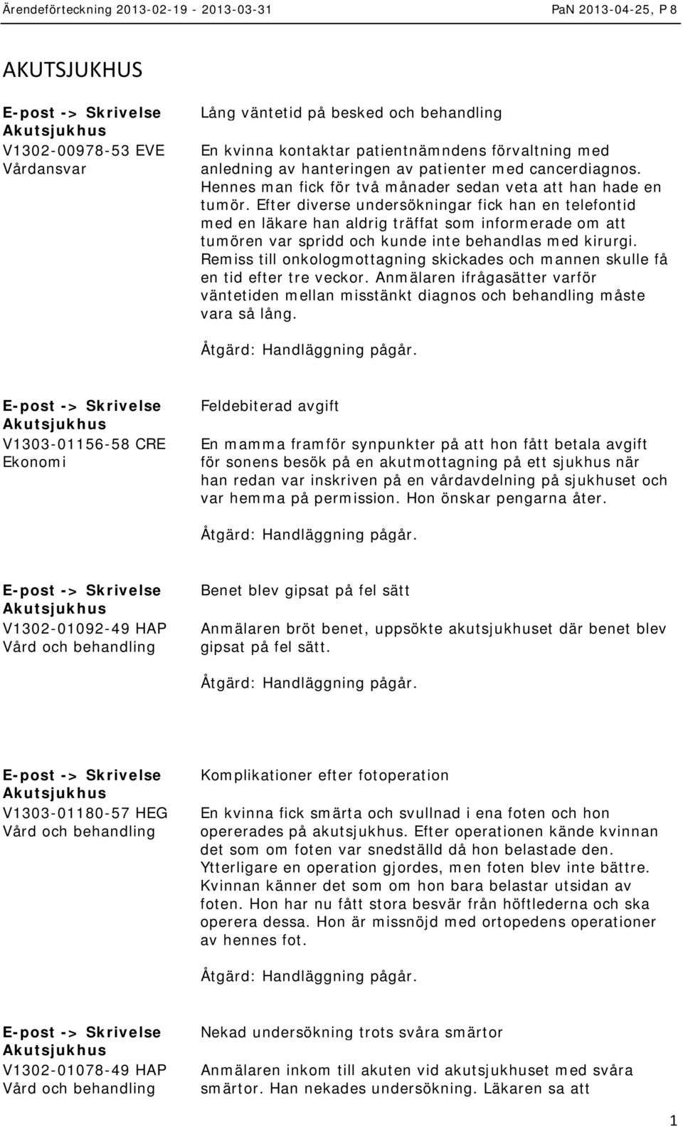 Efter diverse undersökningar fick han en telefontid med en läkare han aldrig träffat som informerade om att tumören var spridd och kunde inte behandlas med kirurgi.