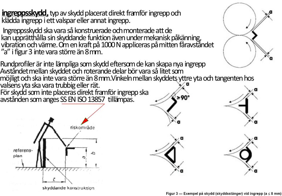 Om en kraft på 1000 N appliceras på mitten fåravståndet a i figur 3 inte vara större än 8 mm.