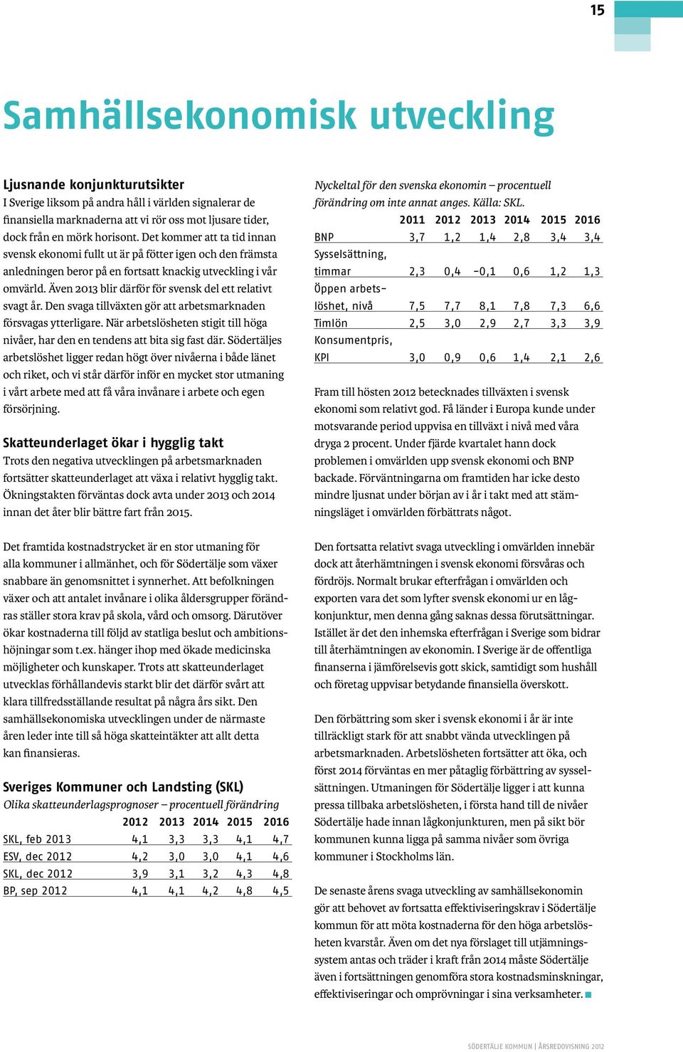 Även 2013 blir därför för svensk del ett relativt svagt år. Den svaga tillväxten gör att arbetsmarknaden försvagas ytterligare.