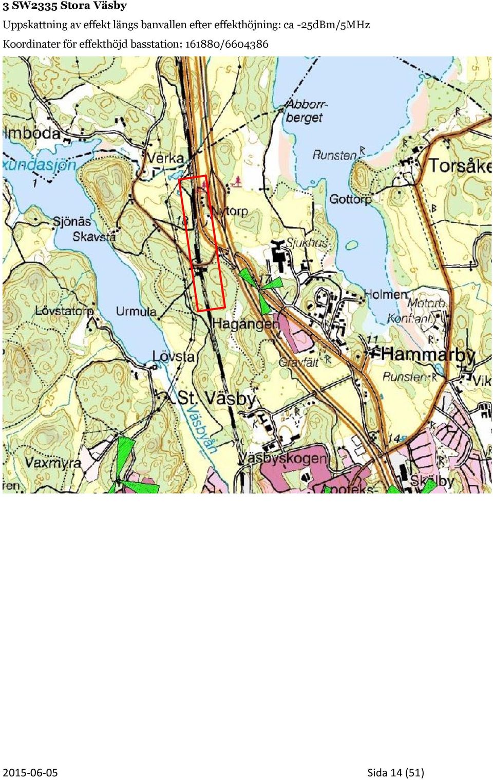 -25dBm/5MHz Koordinater för effekthöjd