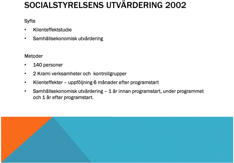 Klienteffekter uppföljning 6 månader efter programstart Samhällsekonomisk