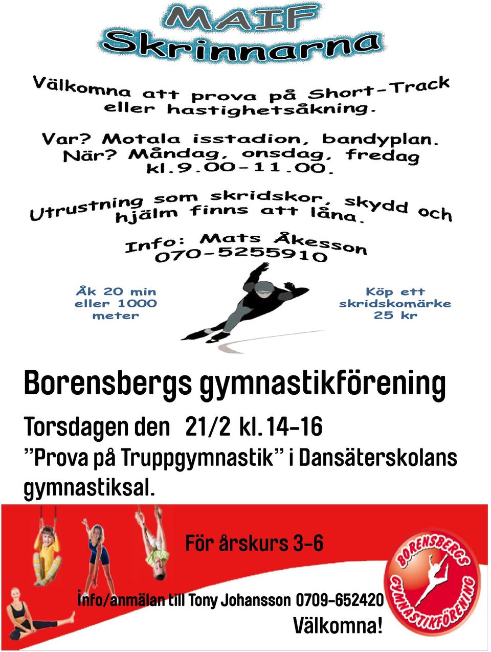 14-16 Prova på Truppgymnastik i Dansäterskolans