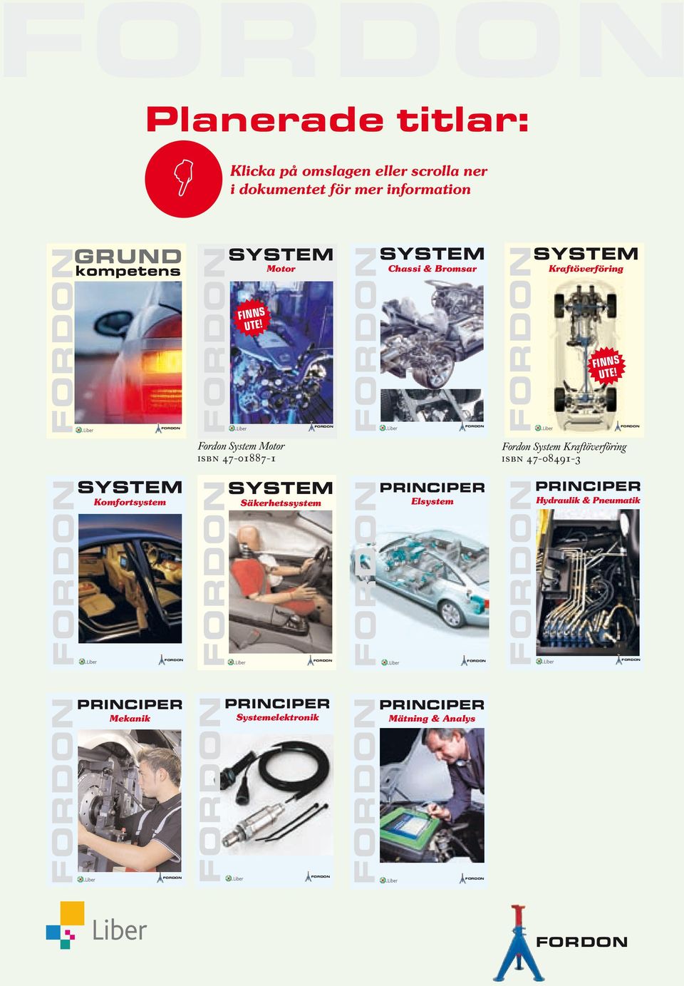 Fordon System Motor isbn 47-01887-1 Chassi & Bromsar Kraftöverföring FINNS UTE!