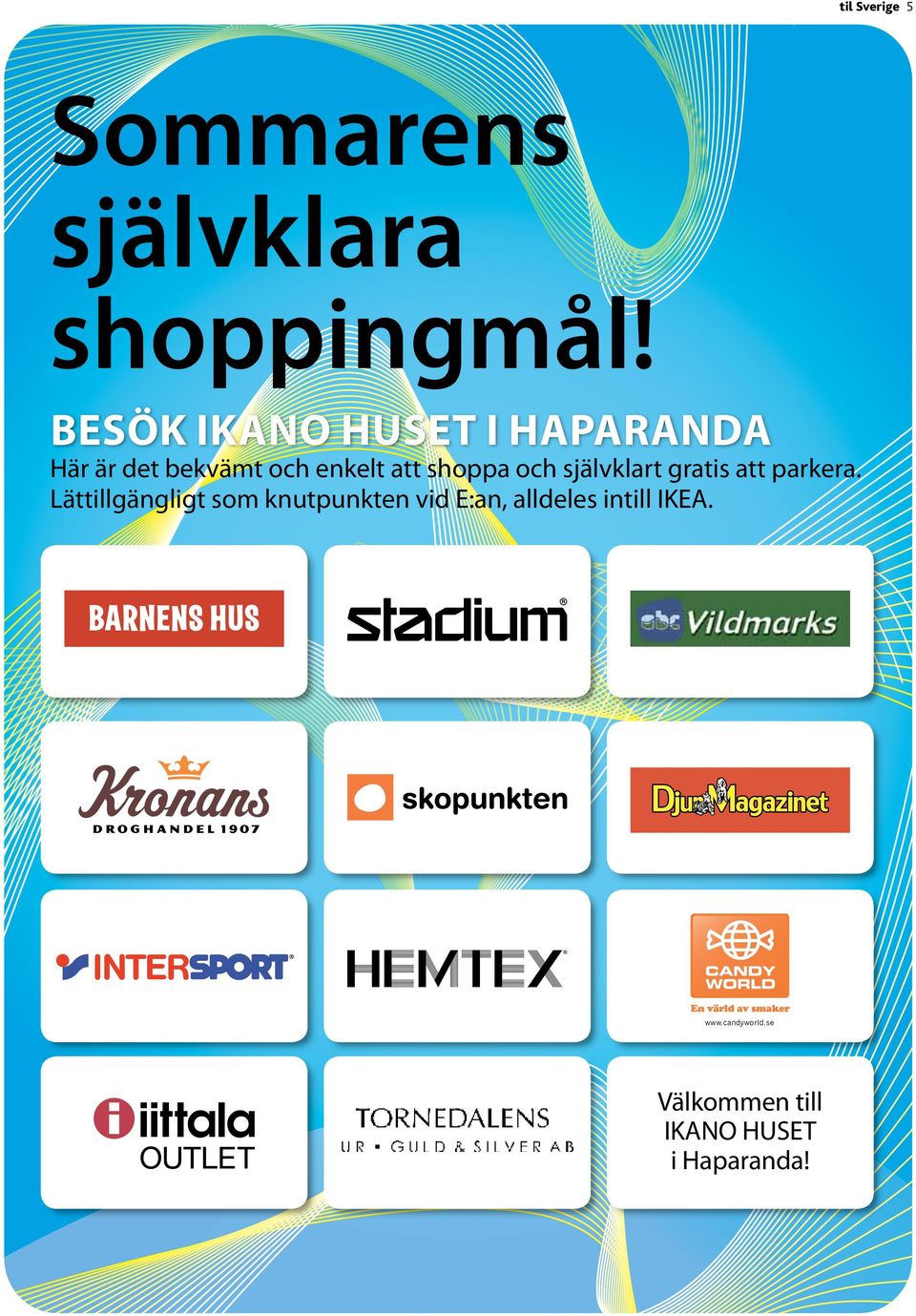 shoppa och självklart gratis att parkera.