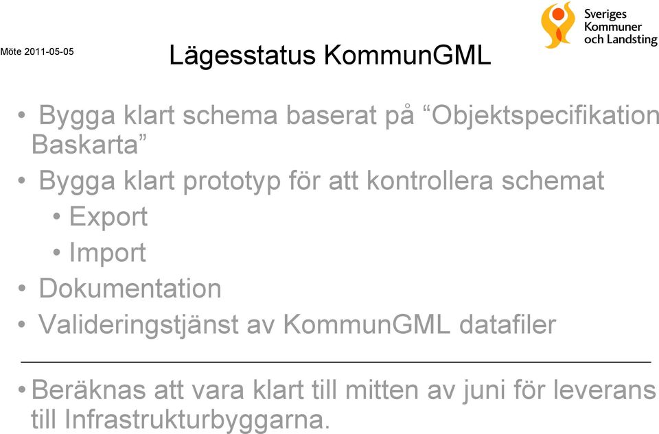 schemat Export Import Dokumentation Valideringstjänst av KommunGML