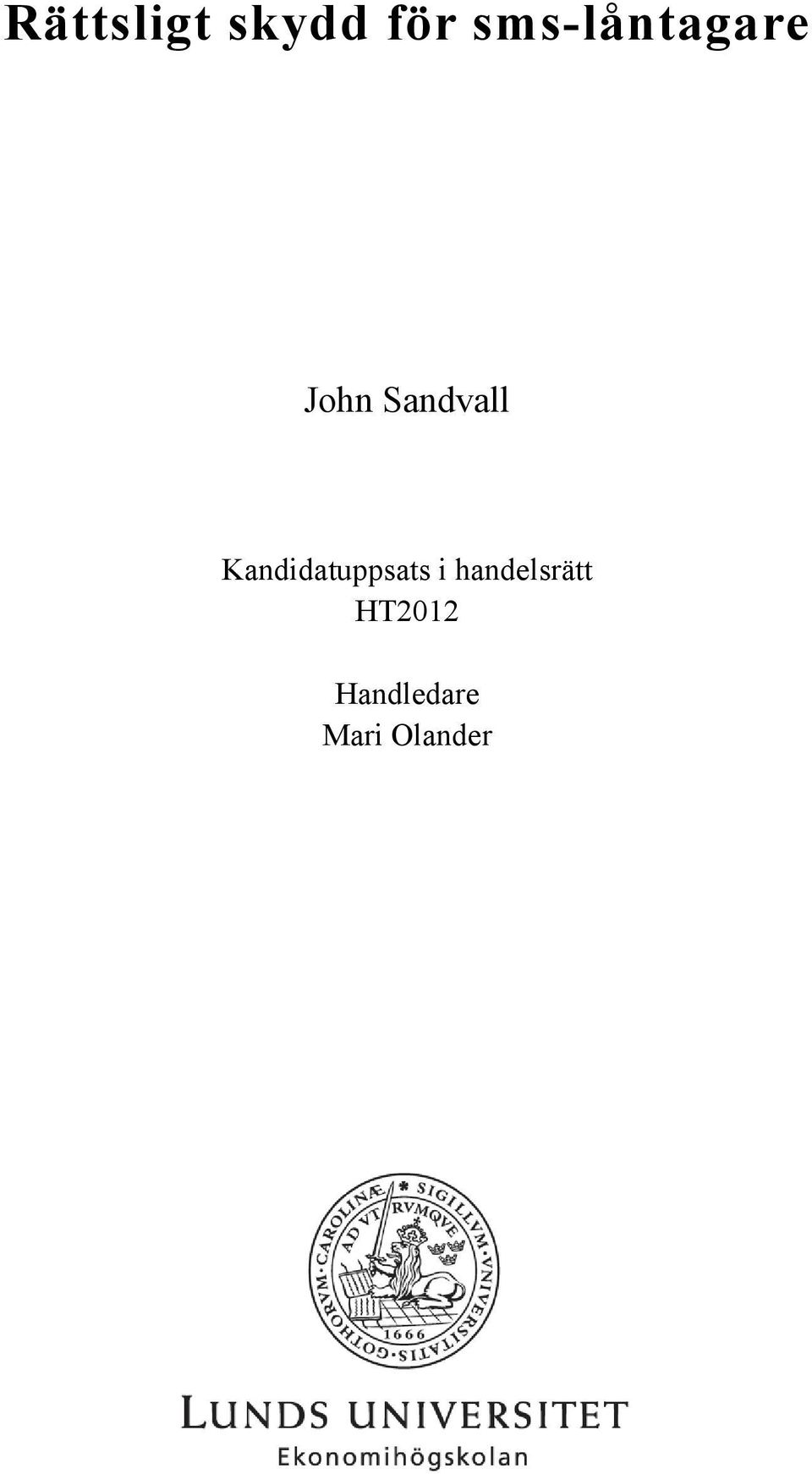 Sandvall Kandidatuppsats i