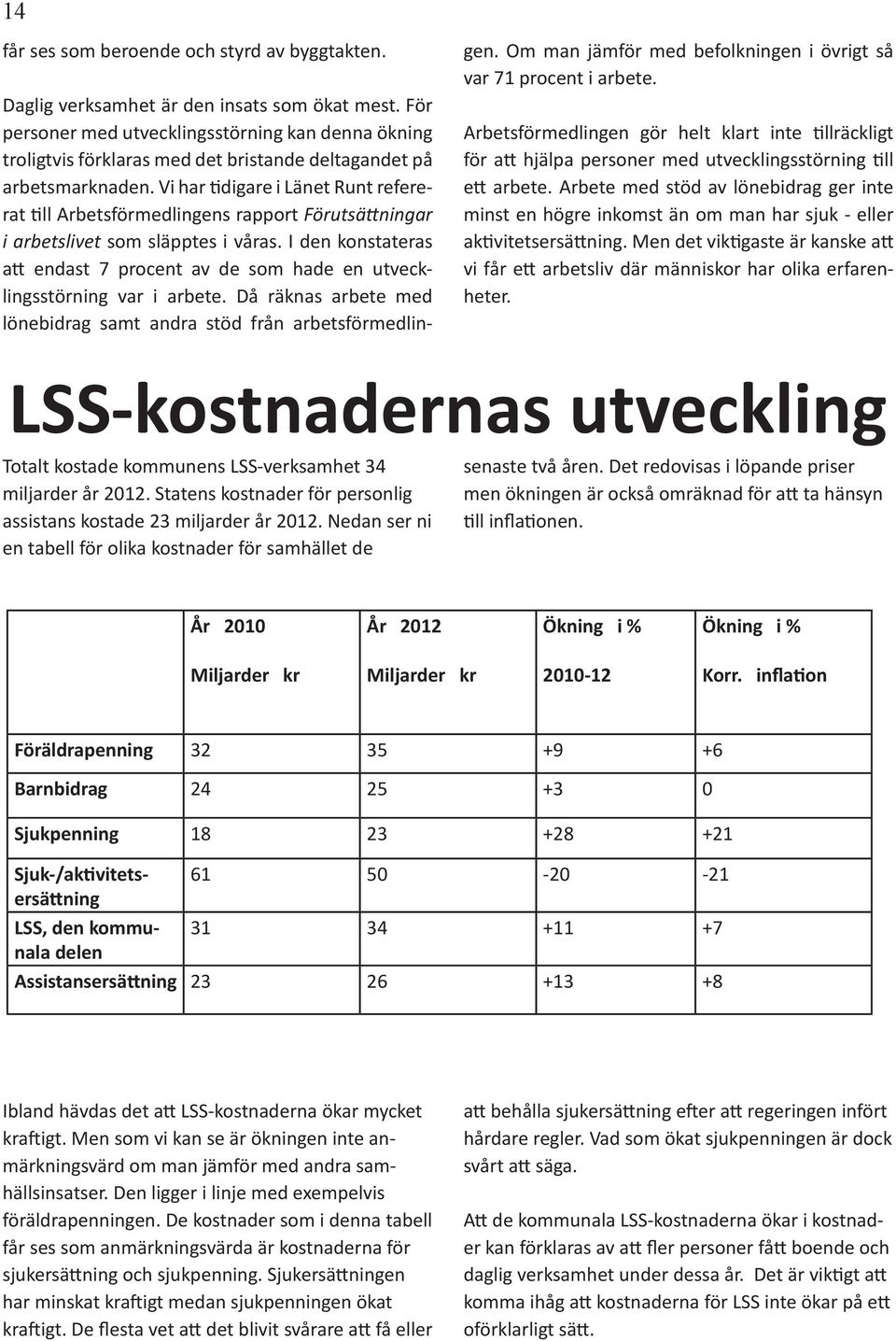 Vi har tidigare i Länet Runt refererat till Arbetsförmedlingens rapport Förutsättningar i arbetslivet som släpptes i våras.