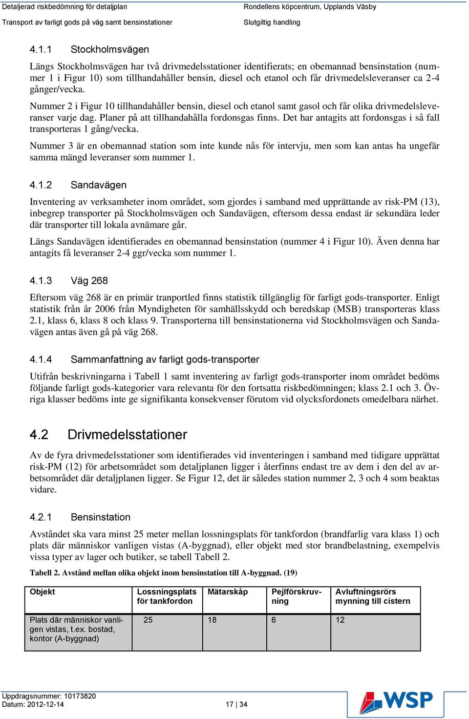 Planer på att tillhandahålla fordonsgas finns. Det har antagits att fordonsgas i så fall transporteras 1 gång/vecka.