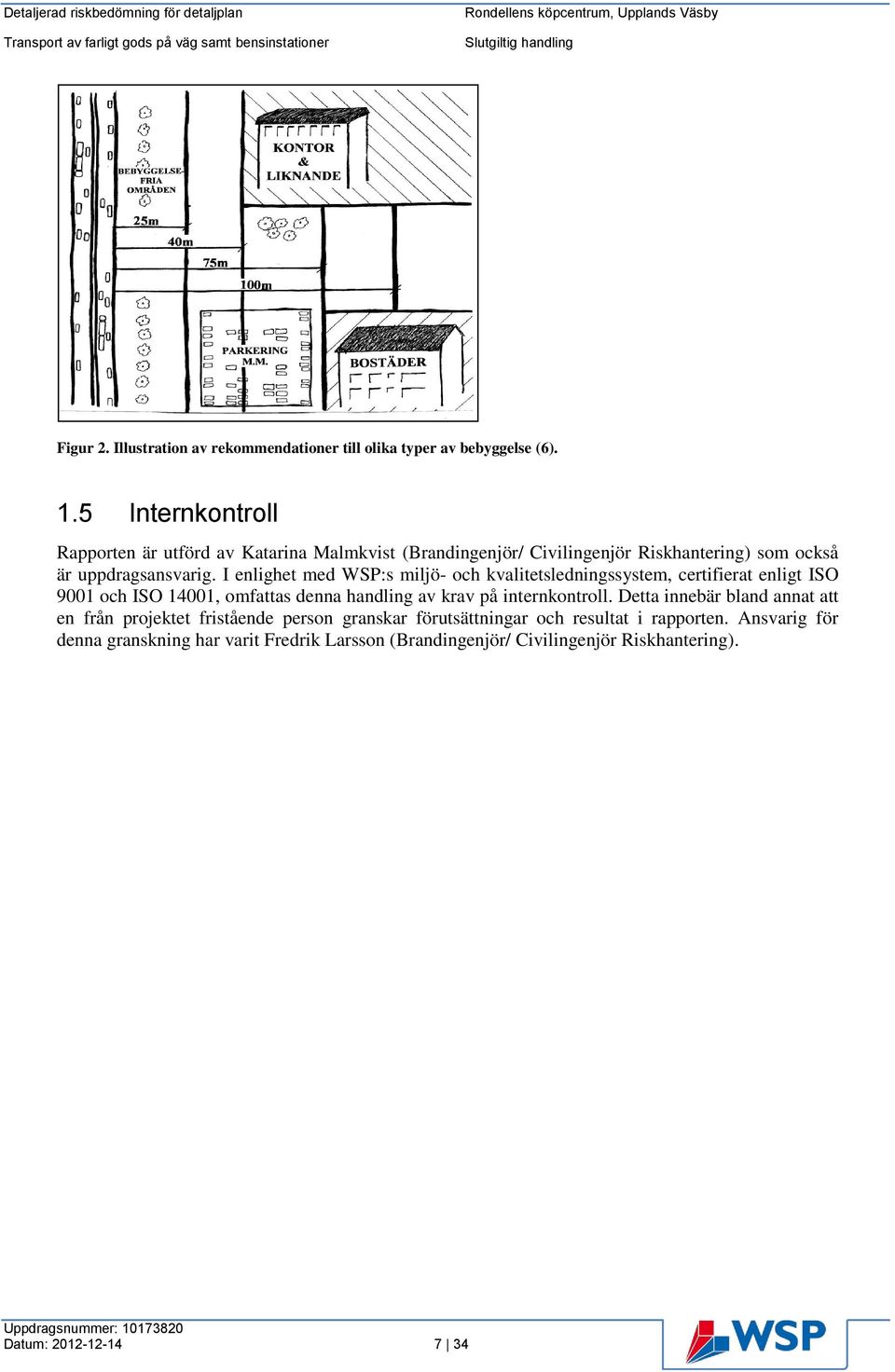 I enlighet med WSP:s miljö- och kvalitetsledningssystem, certifierat enligt ISO 9001 och ISO 14001, omfattas denna handling av krav på internkontroll.