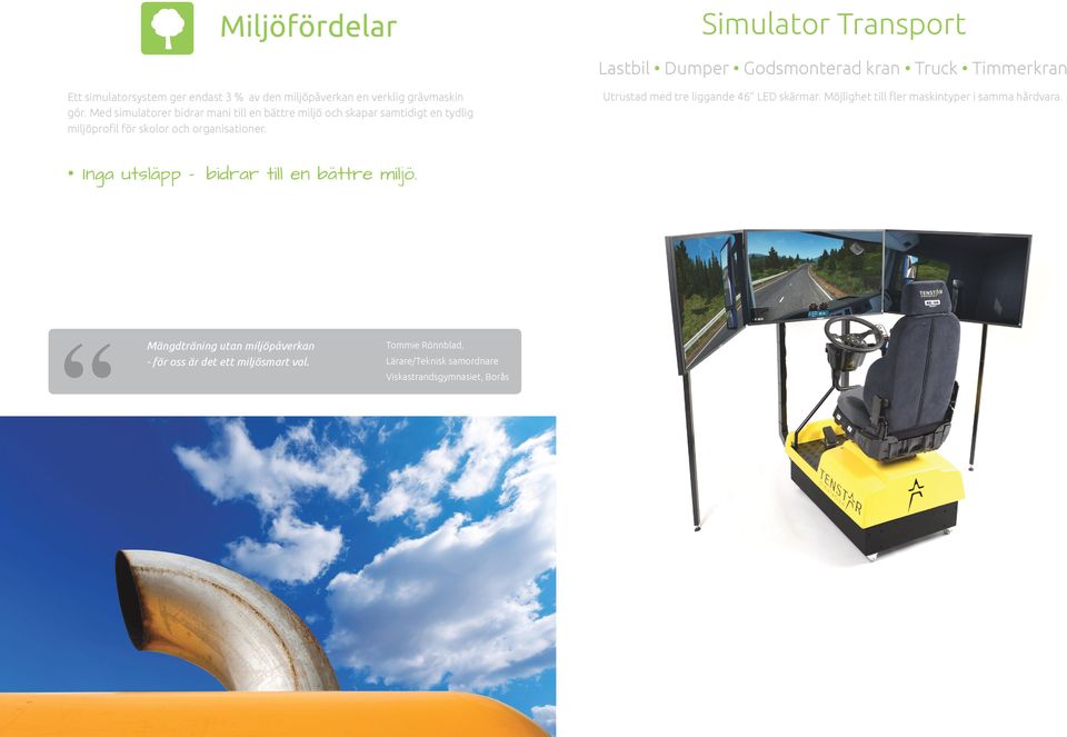 Simulator Transport Lastbil Dumper Godsmonterad kran Truck Timmerkran Utrustad med tre liggande 46 LED skärmar.