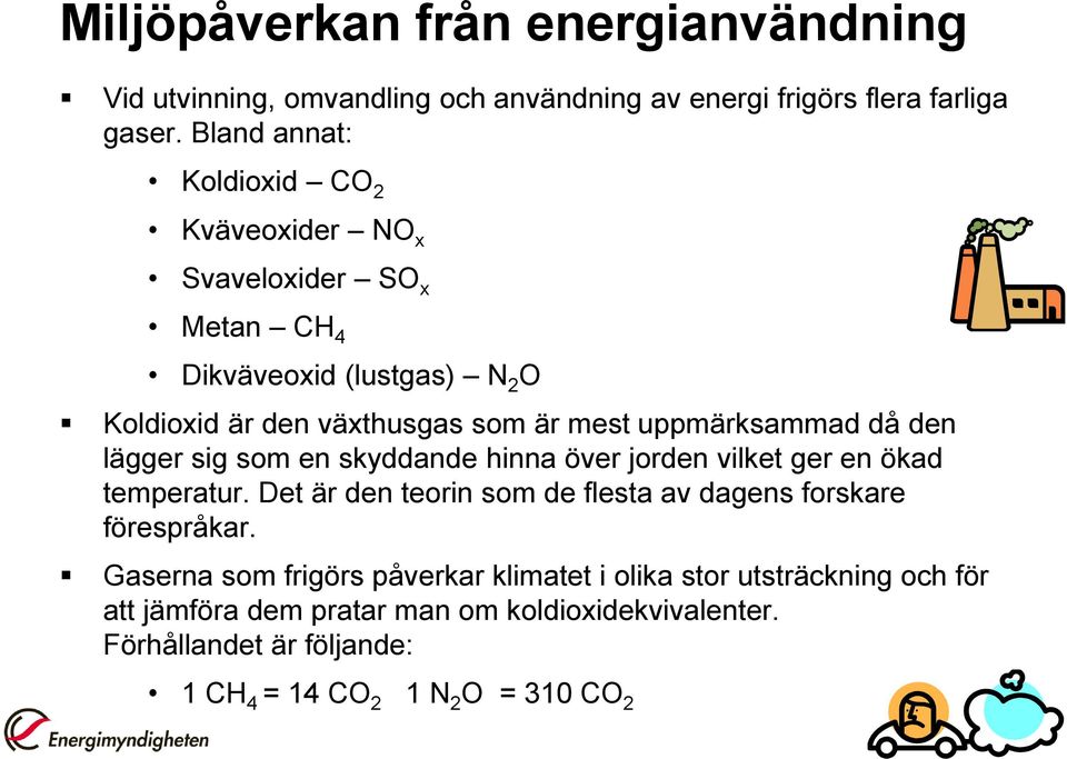 uppmärksammad då den lägger sig som en skyddande hinna över jorden vilket ger en ökad temperatur.