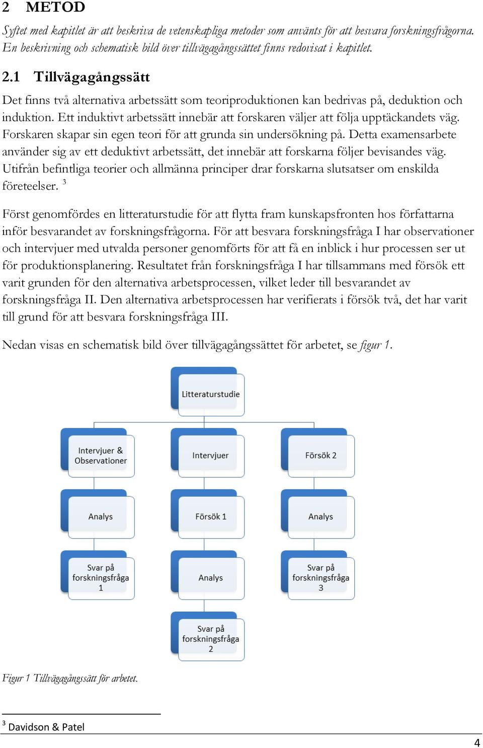 1 Tillvägagångssätt Det finns två alternativa arbetssätt som teoriproduktionen kan bedrivas på, deduktion och induktion.