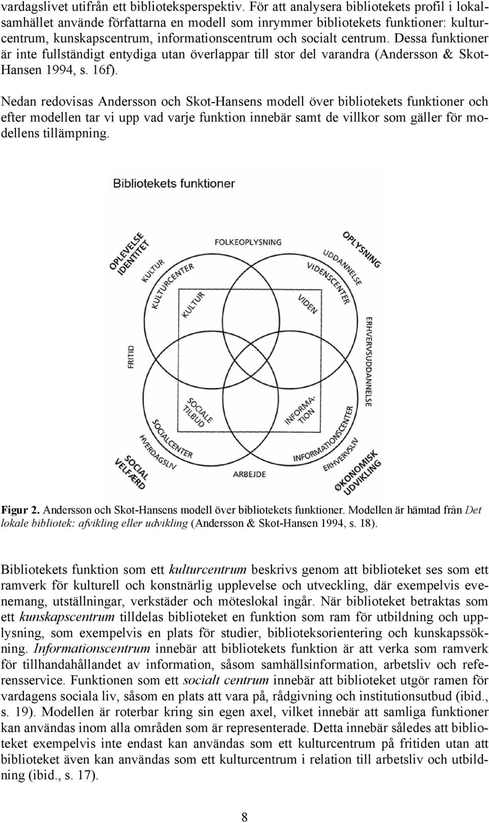 Dessa funktioner är inte fullständigt entydiga utan överlappar till stor del varandra (Andersson & Skot- Hansen 1994, s. 16f).