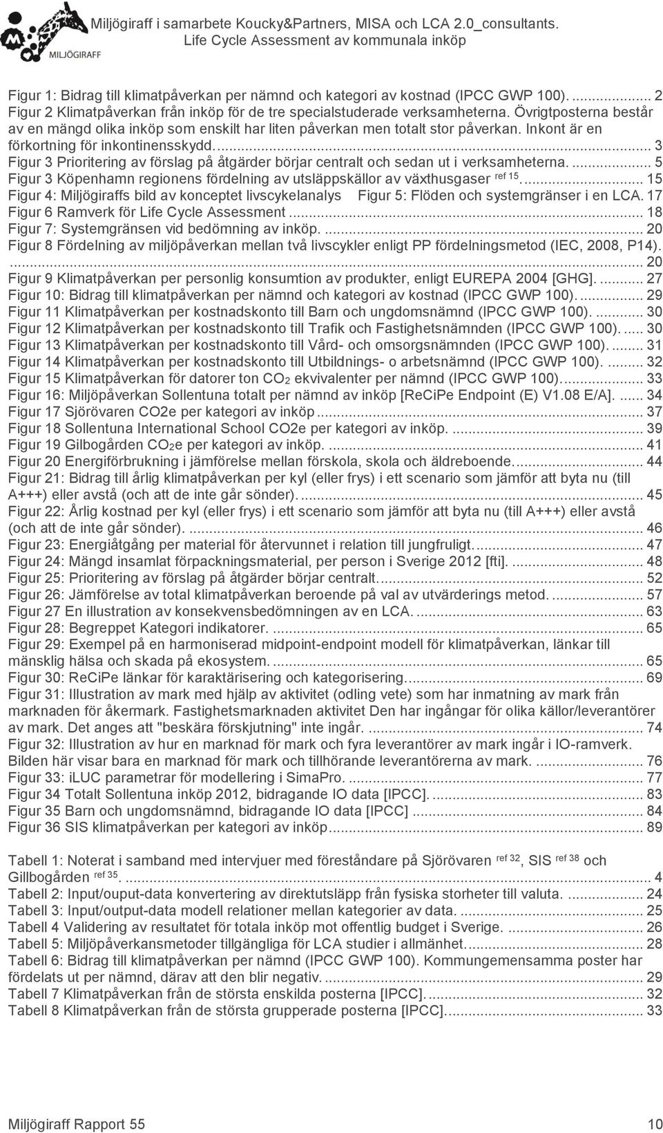 ... 3 Figur 3 Prioritering av förslag på åtgärder börjar centralt och sedan ut i verksamheterna.... 5 Figur 3 Köpenhamn regionens fördelning av utsläppskällor av växthusgaser ref 15.