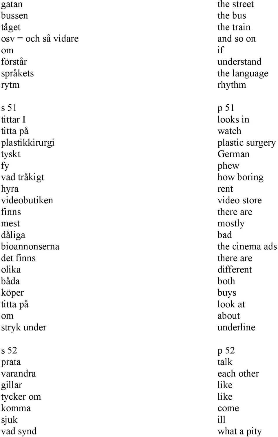 the street the bus the train and so on if understand the language rhythm p 51 looks in watch plastic surgery German phew how boring rent video