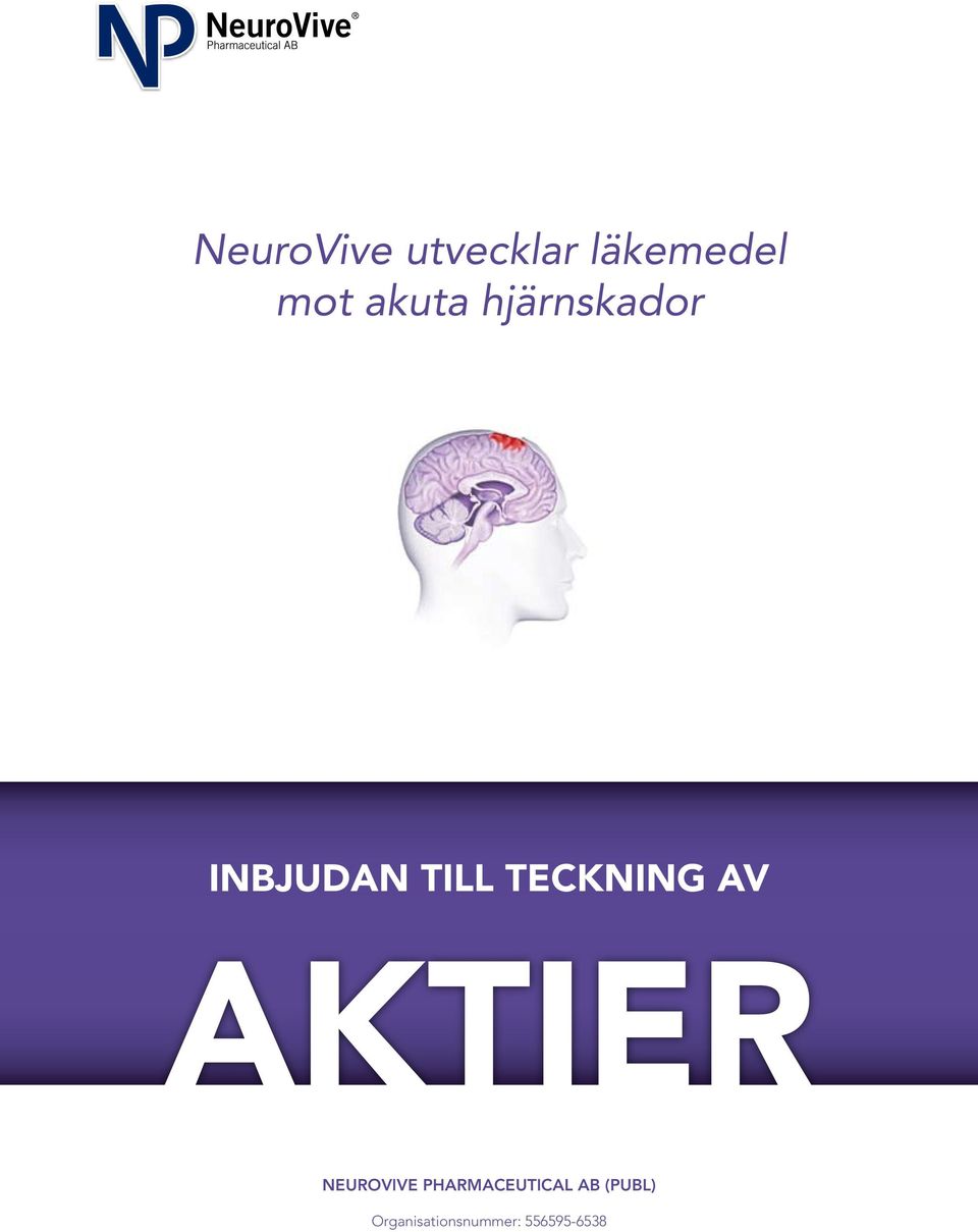 teckning av aktier NeuroVive