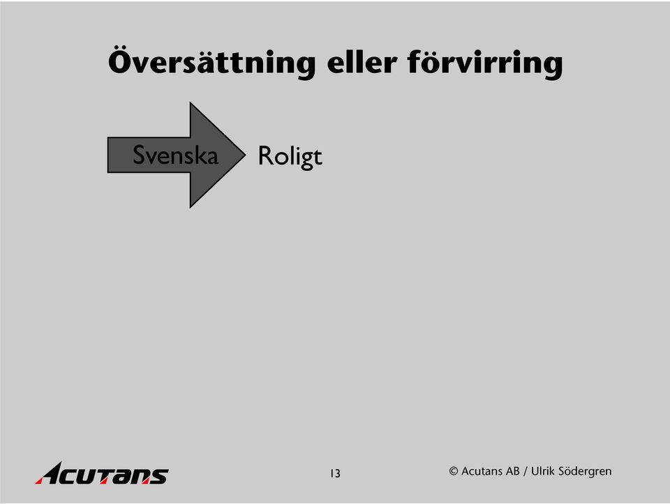 Roligt 13 Acutans