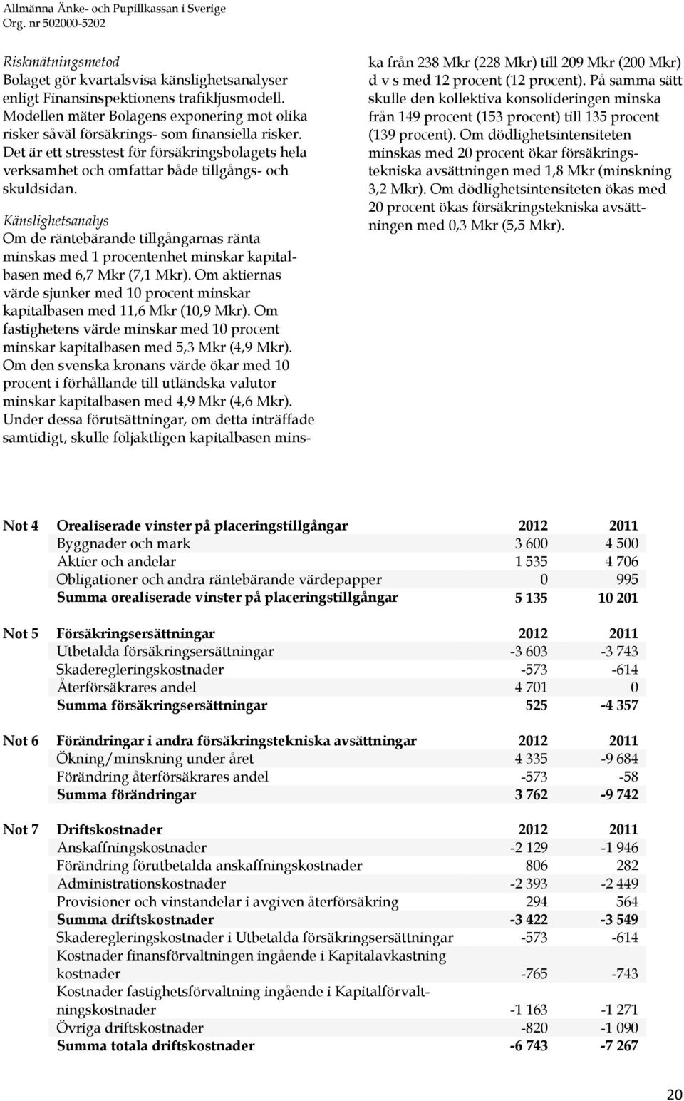 Det är ett stresstest för försäkringsbolagets hela verksamhet och omfattar både tillgångs- och skuldsidan.