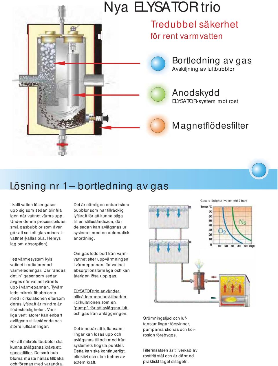 Det är nämligen enbart stora bubblor som har tillräcklig lyftkraft för att kunna stiga till en stilleståndszon, där de sedan kan avlägsnas ur systemet med en automatisk anordning.