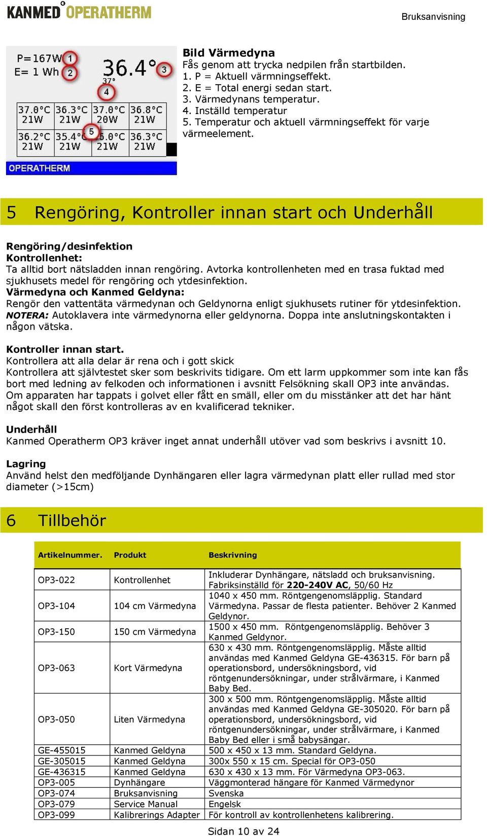 Avtorka kontrollenheten med en trasa fuktad med sjukhusets medel för rengöring och ytdesinfektion.