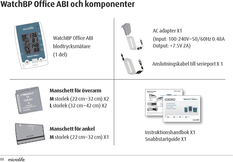 IAD ABI ROUTINE SCREEN I/O switch Main Adaptor Socket Battery Compartment Flip over the quick start guide to see How to take blood pressure measurement in three different modes.