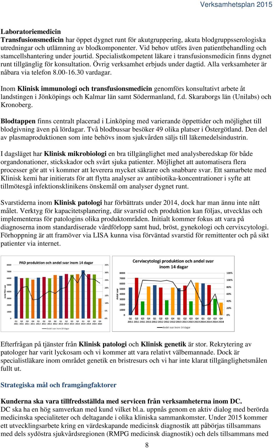 Övrig verksamhet erbjuds under dagtid. Alla verksamheter är nåbara via telefon 8.00-16.30 var.