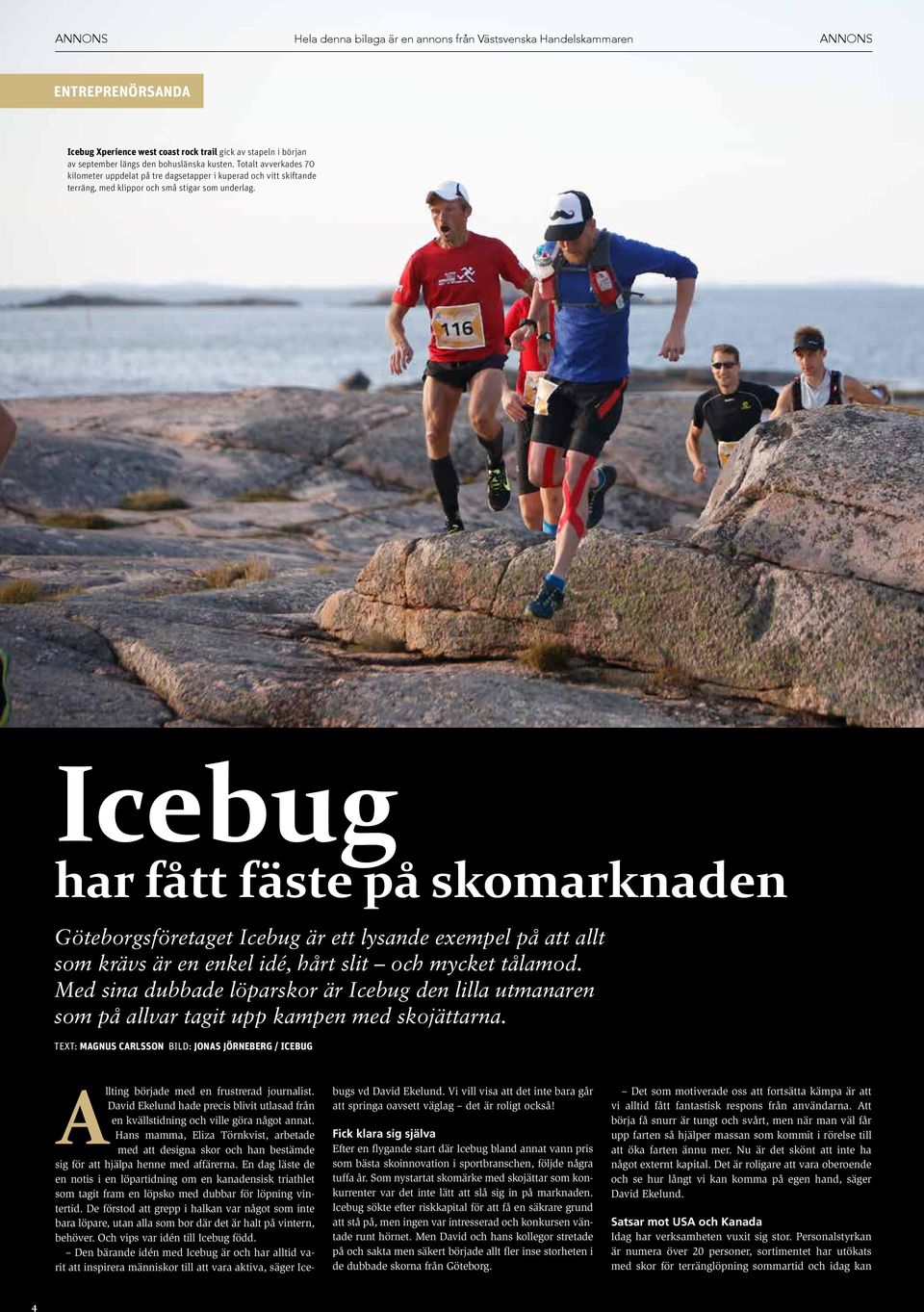 Icebug har fått fäste på skomarknaden Göteborgsföretaget Icebug är ett lysande exempel på att allt som krävs är en enkel idé, hårt slit och mycket tålamod.