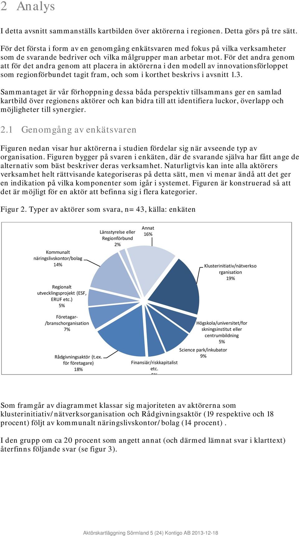 För det andra genom att för det andra genom att placera in aktörerna i den modell av innovationsförloppet som regionförbundet tagit fram, och som i korthet beskrivs i avsnitt 1.3.