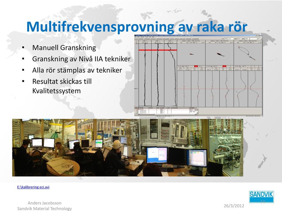 Alla rör stämplas av tekniker Resultat