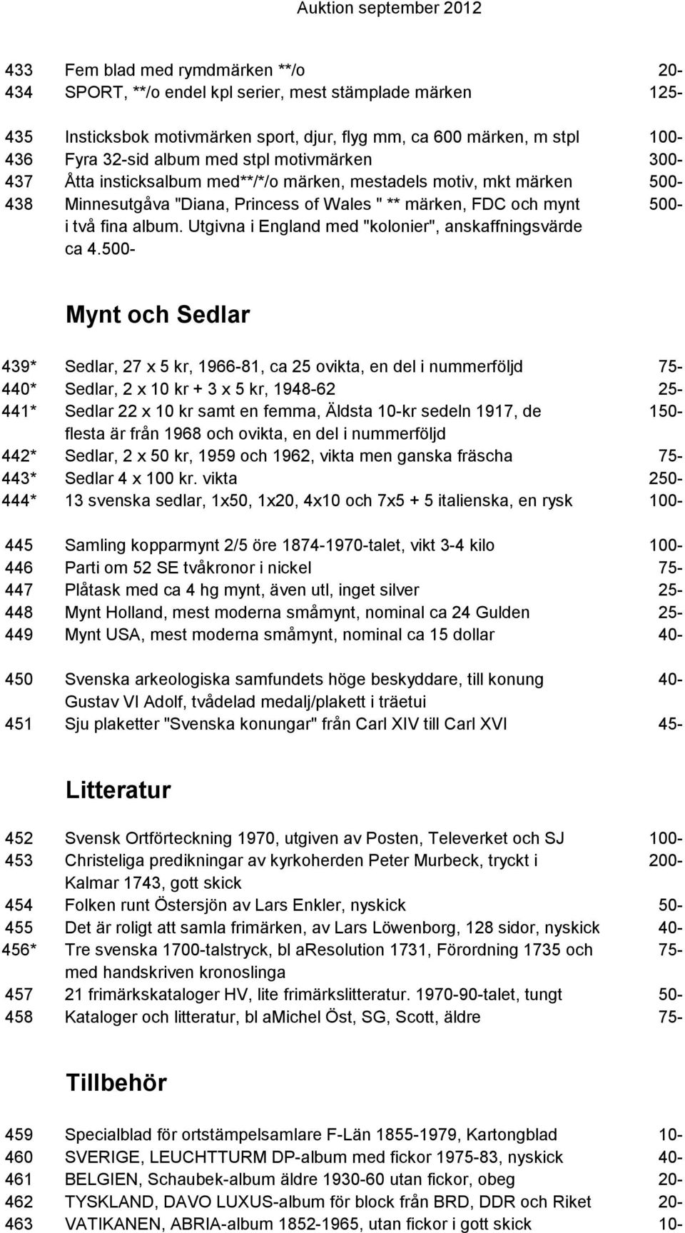 Utgivna i England med "kolonier", anskaffningsvärde ca 4.