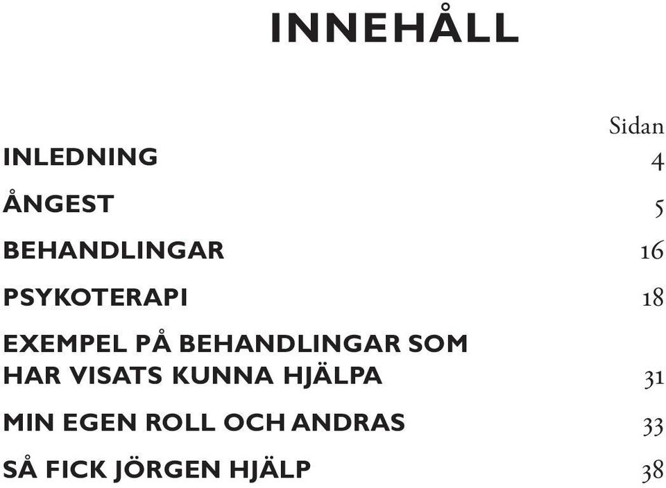 BEHANDLINGAR SOM HAR VISATS KUNNA HJÄLPA 31