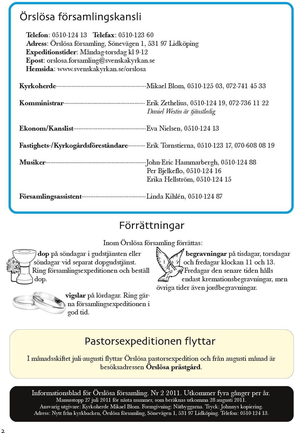 se Hemsida: www.svenskakyrkan.