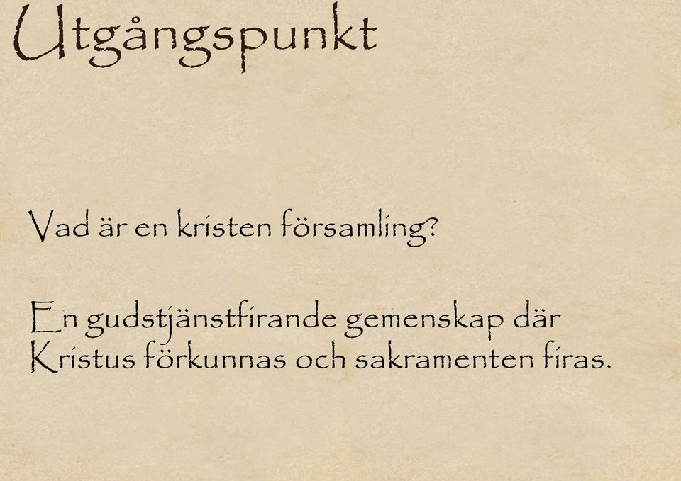 En gudstjänstfirande