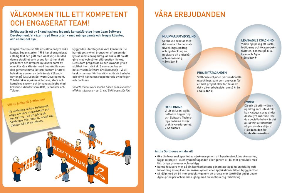 Md d sbili som grud forsär vi ducr oc lvrr mjukvr sm uvckl vår klir md L/Agil som d gmsmm fkor; fkum är vi brks som v d främs i Skdivi å jus L Sofr Dvlom.