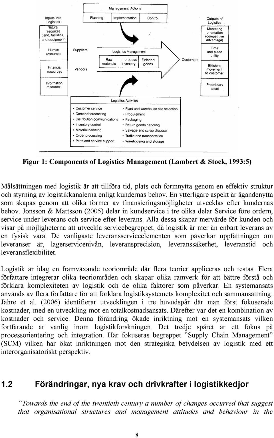 Jonsson & Mattsson (2005) delar in kundservice i tre olika delar Service före ordern, service under leverans och service efter leverans.