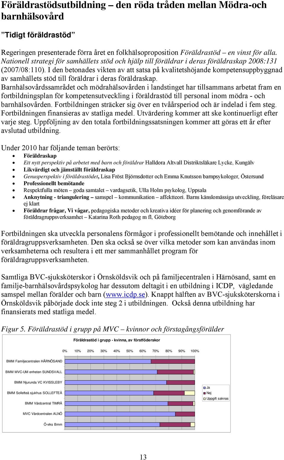 I den betonades vikten av att satsa på kvalitetshöjande kompetensuppbyggnad av samhällets stöd till föräldrar i deras föräldraskap.