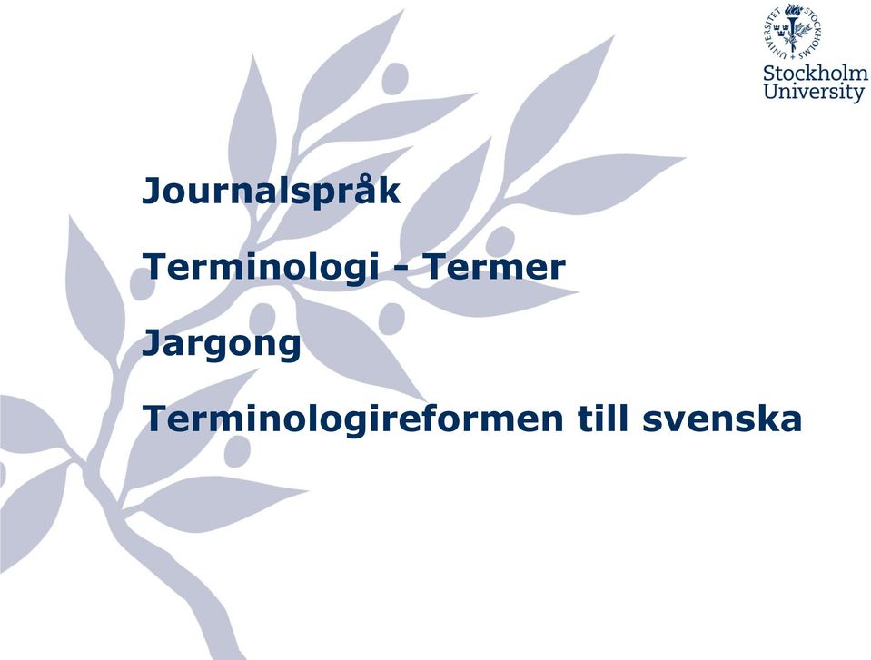 Termer Jargong