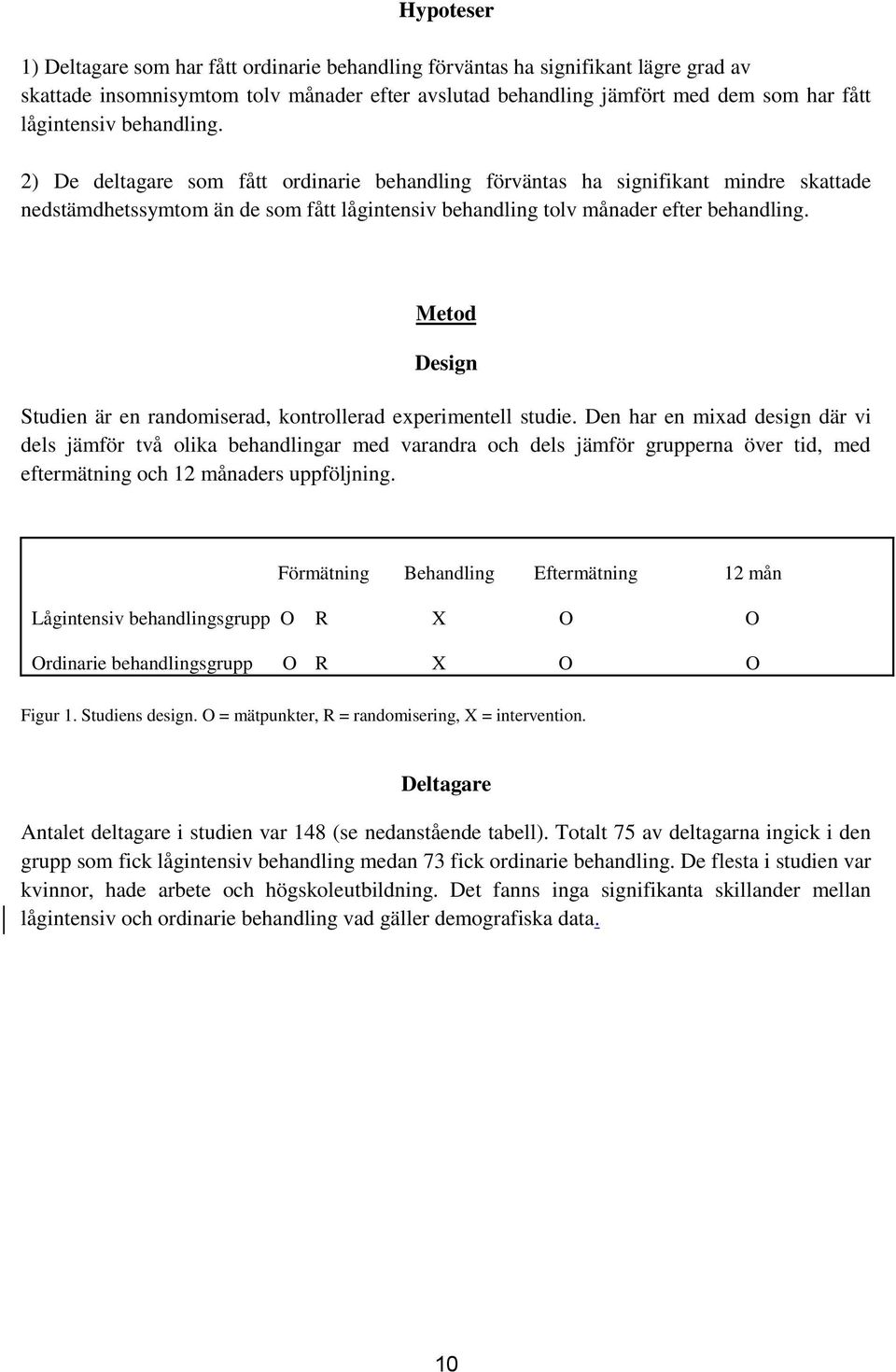 Metod Design Studien är en randomiserad, kontrollerad experimentell studie.