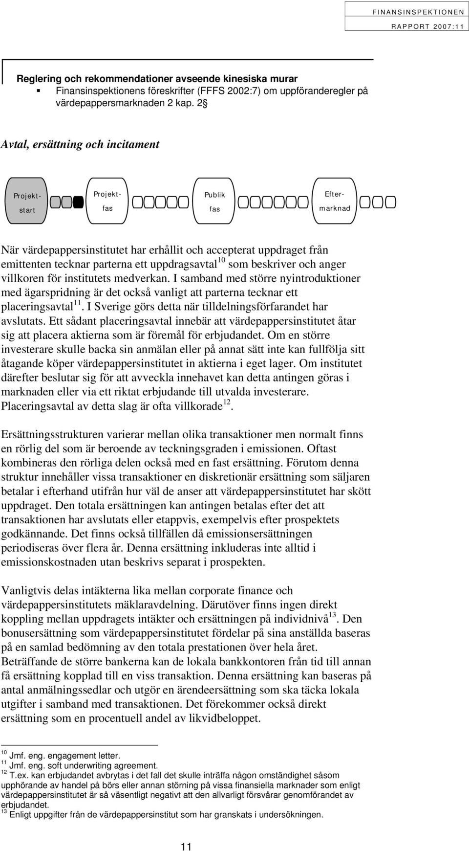 institutets medverkan. I samband med större nyintroduktioner med ägarspridning är det också vanligt att parterna tecknar ett placeringsavtal 11.