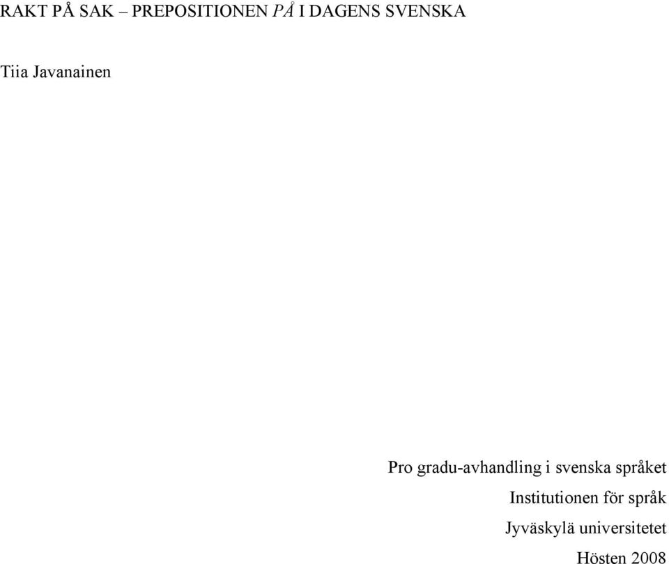 gradu-avhandling i svenska språket