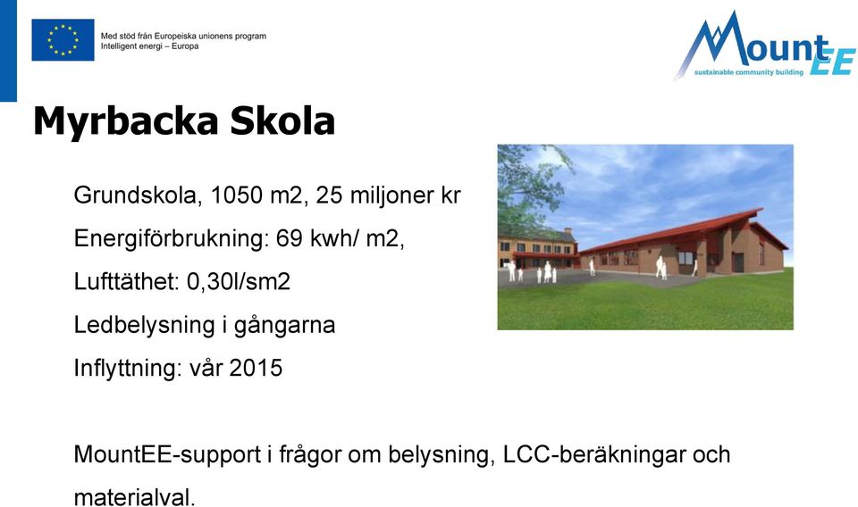 Ledbelysning i gångarna Inflyttning: vår 2015