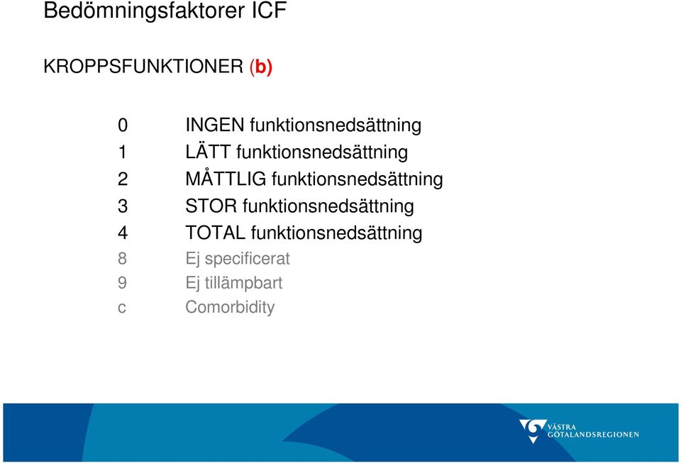 funktionsnedsättning 3 STOR funktionsnedsättning 4 TOTAL