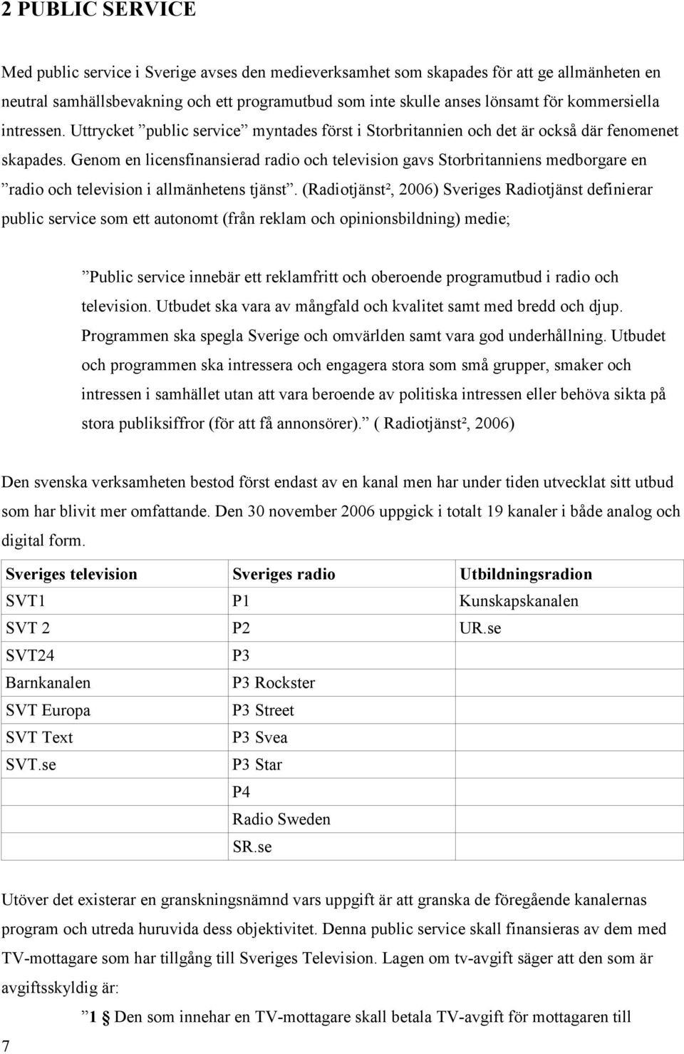 Genom en licensfinansierad radio och television gavs Storbritanniens medborgare en radio och television i allmänhetens tjänst.